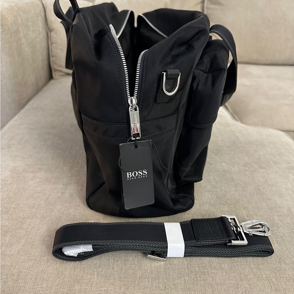 Hugo Boss Meridian Leather-Trimmed Shell Holdall Bag - Picture 6 of 10